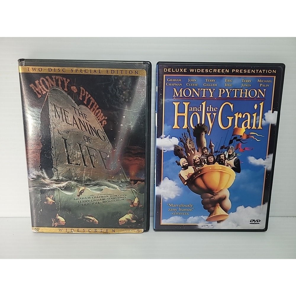 2 Monty Python DVD's - Monty Python The Meaning of Life & The Holy Grail Movies